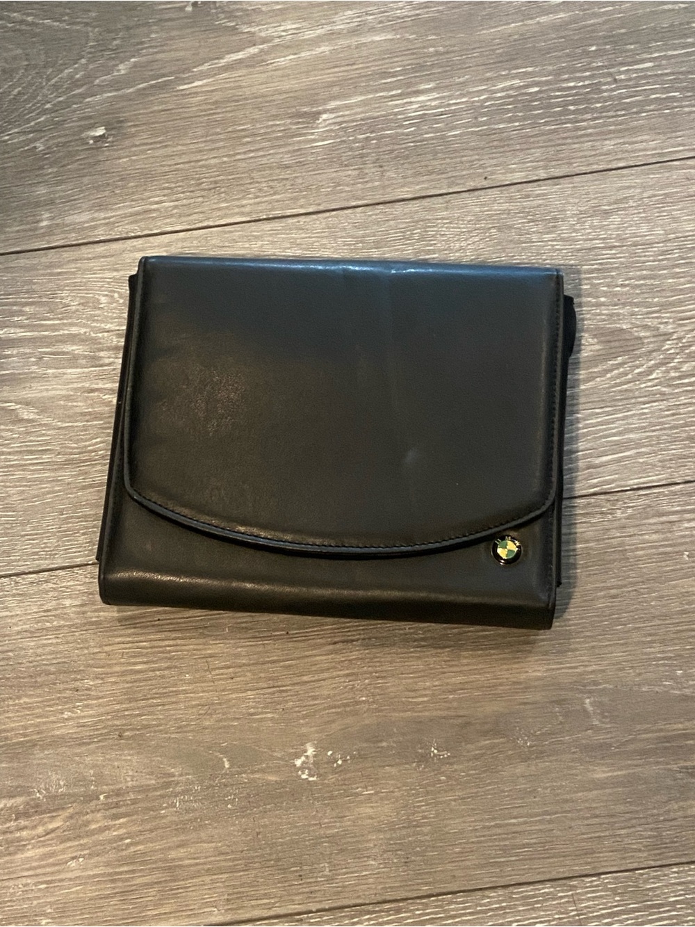 Bmw Black Leather Foldover pouch